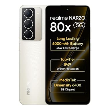 realme NARZO 80x 5G Sunlit Gold6GB128GB Dimensity 6400 5G