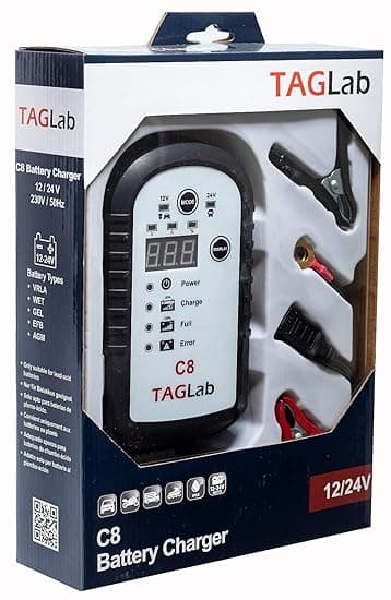 TAGLab C8 Battery Charger Insulated Clamps - Battery Tools