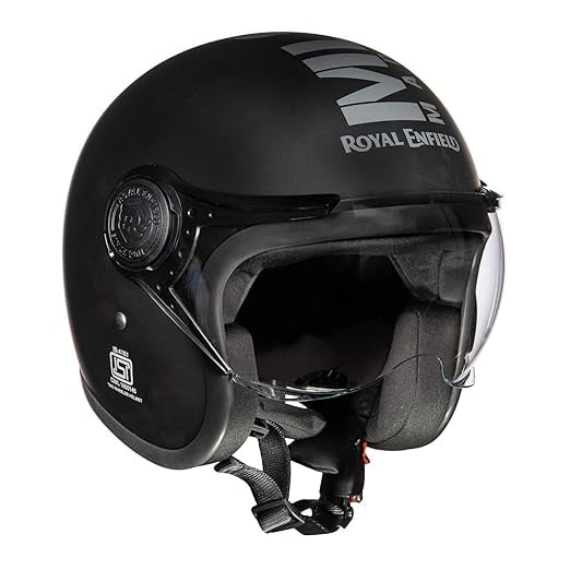 Royal Enfield Open Face Mlg Helmet Made Like Gun Clear product photo Royal Enfield Open Face Mlg Helmet Made Like Gun Clear product image