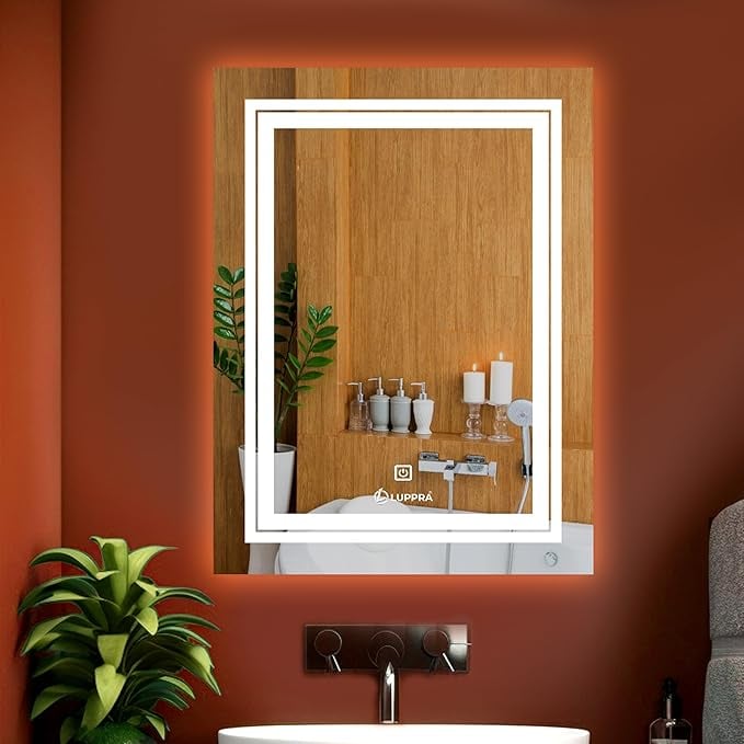 LUPPRA Rectangular 18x24 Inch Wall-Mounted LED Mirror Smart - Amazon product photo LUPPRA Rectangular 18x24 Inch Wall-Mounted LED Mirror Smart product image from Amazon