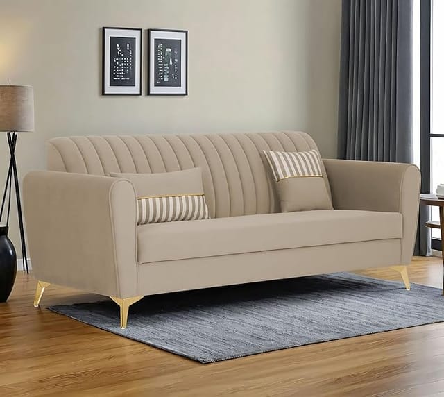 adorn india premium luster 3 seater velvet suede fabric - Amazon product photo adorn india premium luster 3 seater velvet suede fabric product image from Amazon
